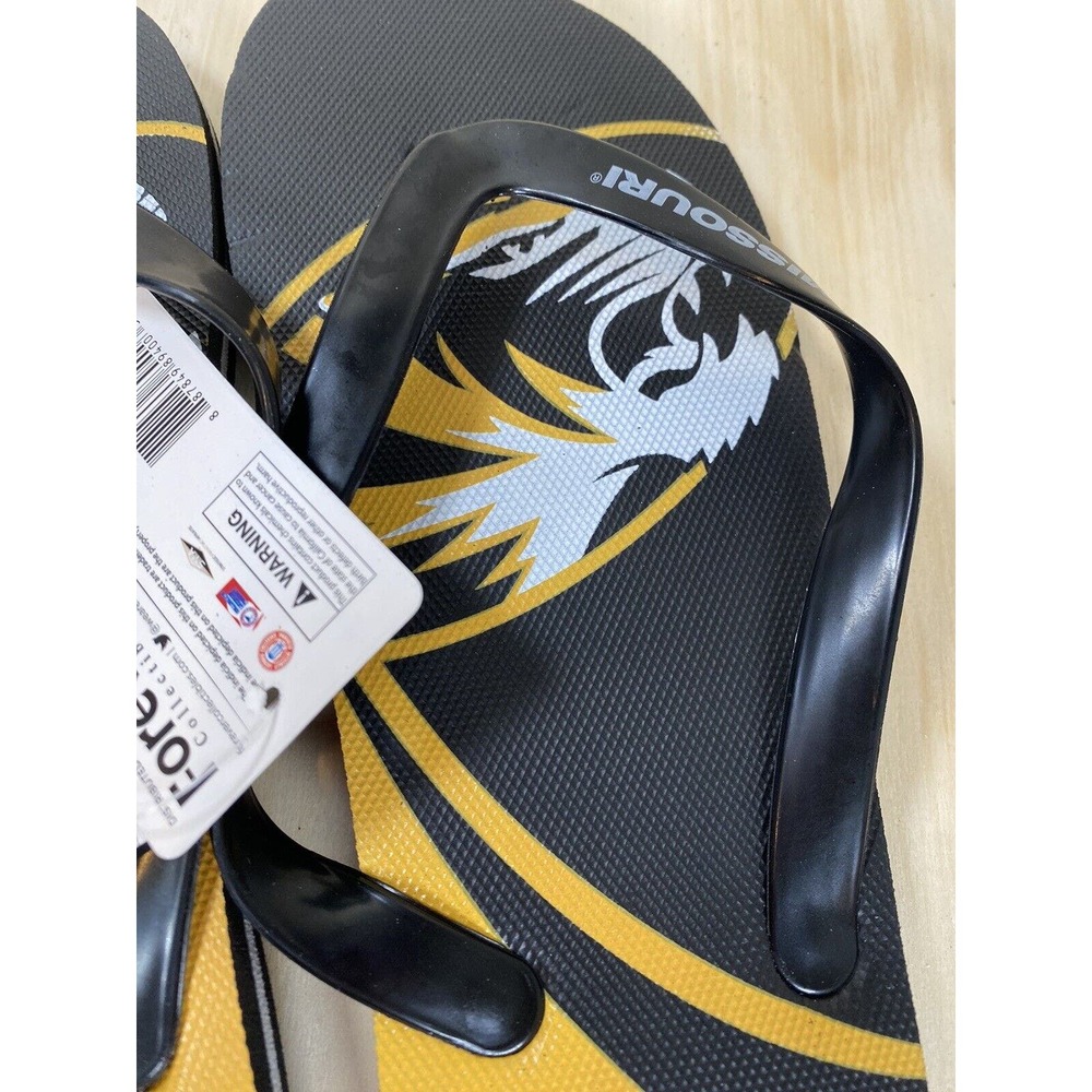 Missouri Tigers NCAA Flip Flops Team Logo College‎ NWT Various Sizes Unisex - Picture 4 of 7